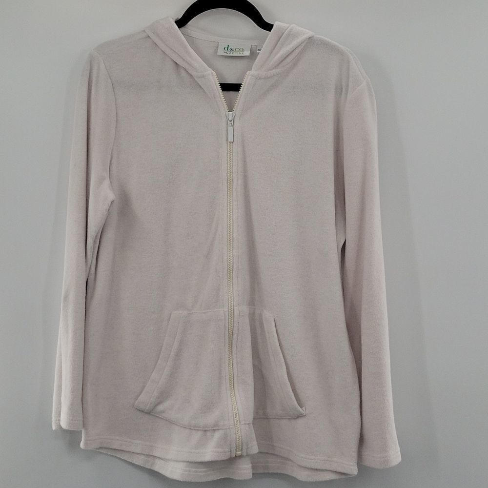 3 For$20 D&Co Activ Terry Cloth Zipper Hoodie off white size S